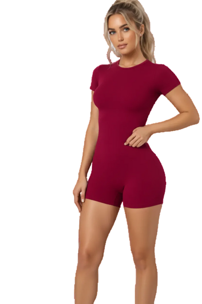 Scrunch Gym Shorts in Rose — seamless scrunch workout shorts