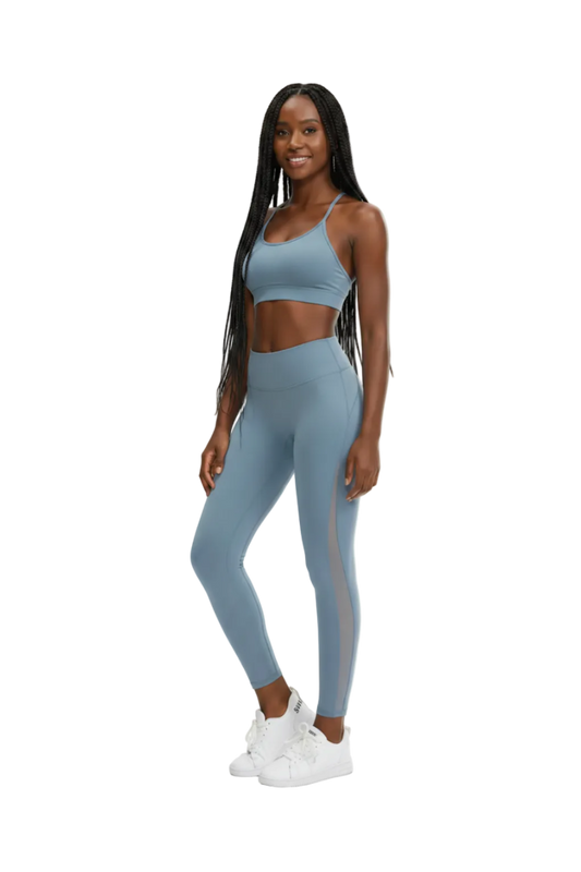Cheri's Collection High-Waisted Slim Leggings — wide-waistband women's slim-fit workout leggings