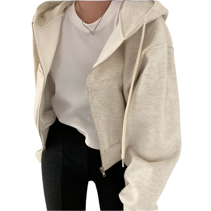 Premium Cropped Zip-Up