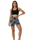 Cheri's Collection Tie-Dye Scrunch Shorts — tie-dye women's scrunch workout shorts