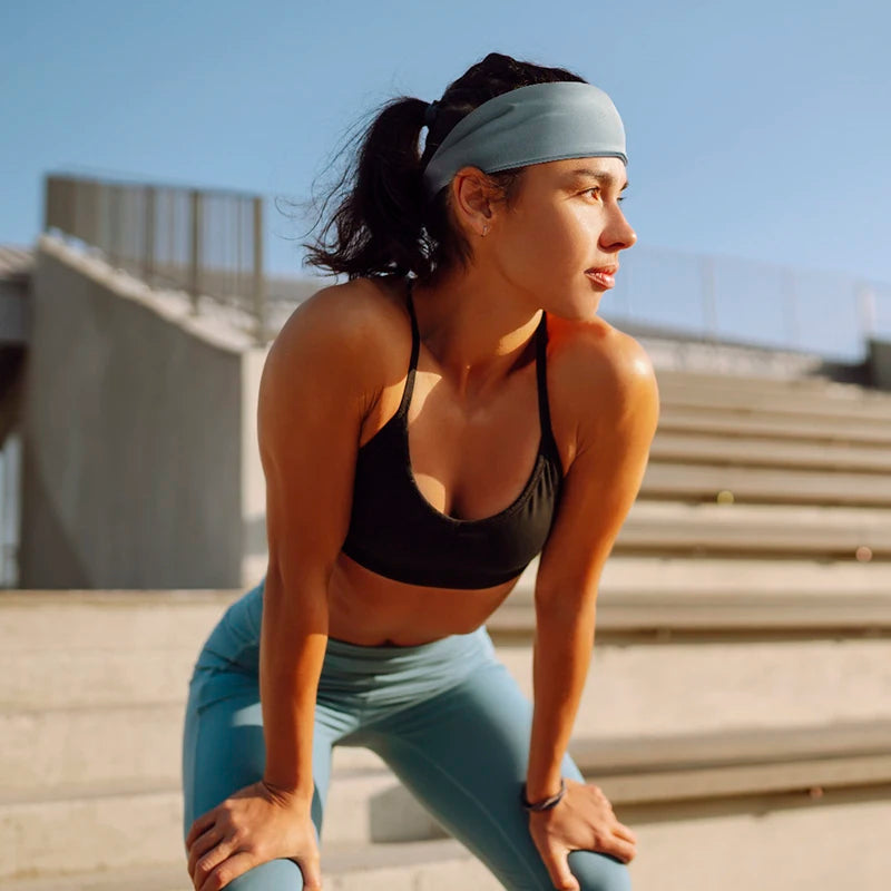 Non-slip moisture-wicking sports headband for women