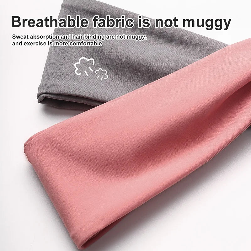 Non-slip moisture-wicking sports headband for women
