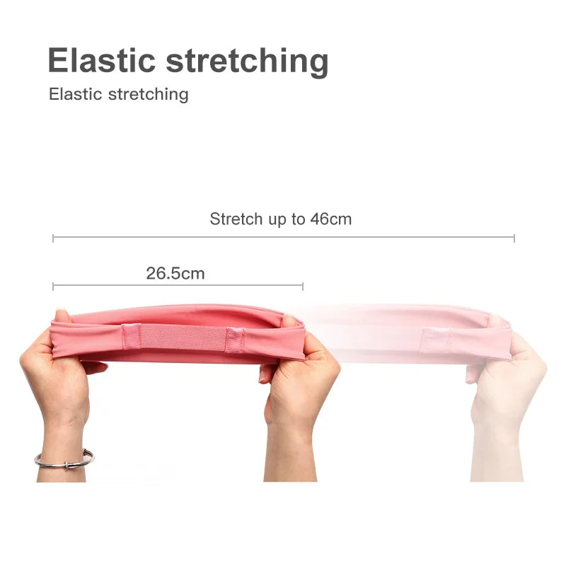 Non-slip moisture-wicking sports headband for women