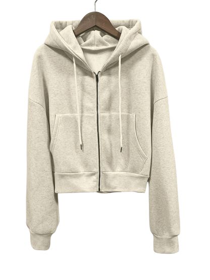 Premium Cropped Zip-Up