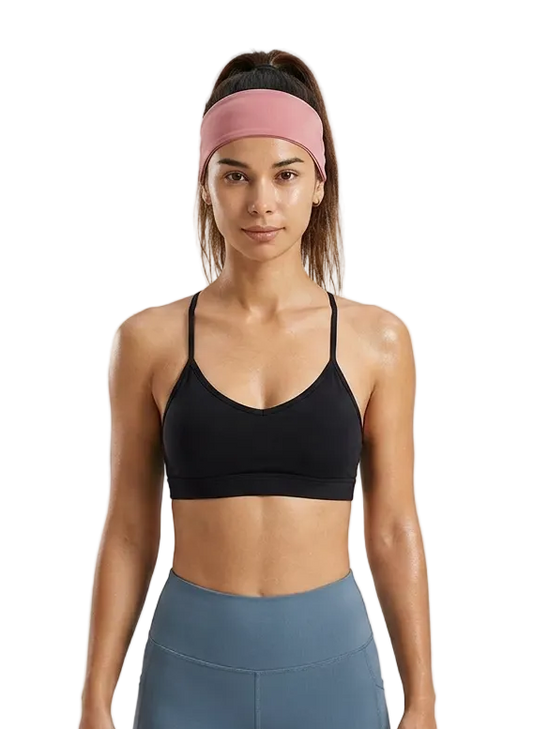 Non-slip moisture-wicking sports headband for women