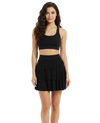 Black tiered skirt on a white background
